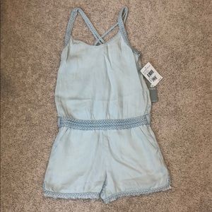 light blue romper